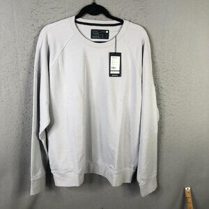Public Rec Friday Crewneck Sweatshirt Mens XL Platinum Gray Zip Pocket Pullover